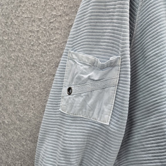 FP Movement Women Sweatshirt S/P Light Blue So Fly Henley Snap Button - Picture 5 of 10